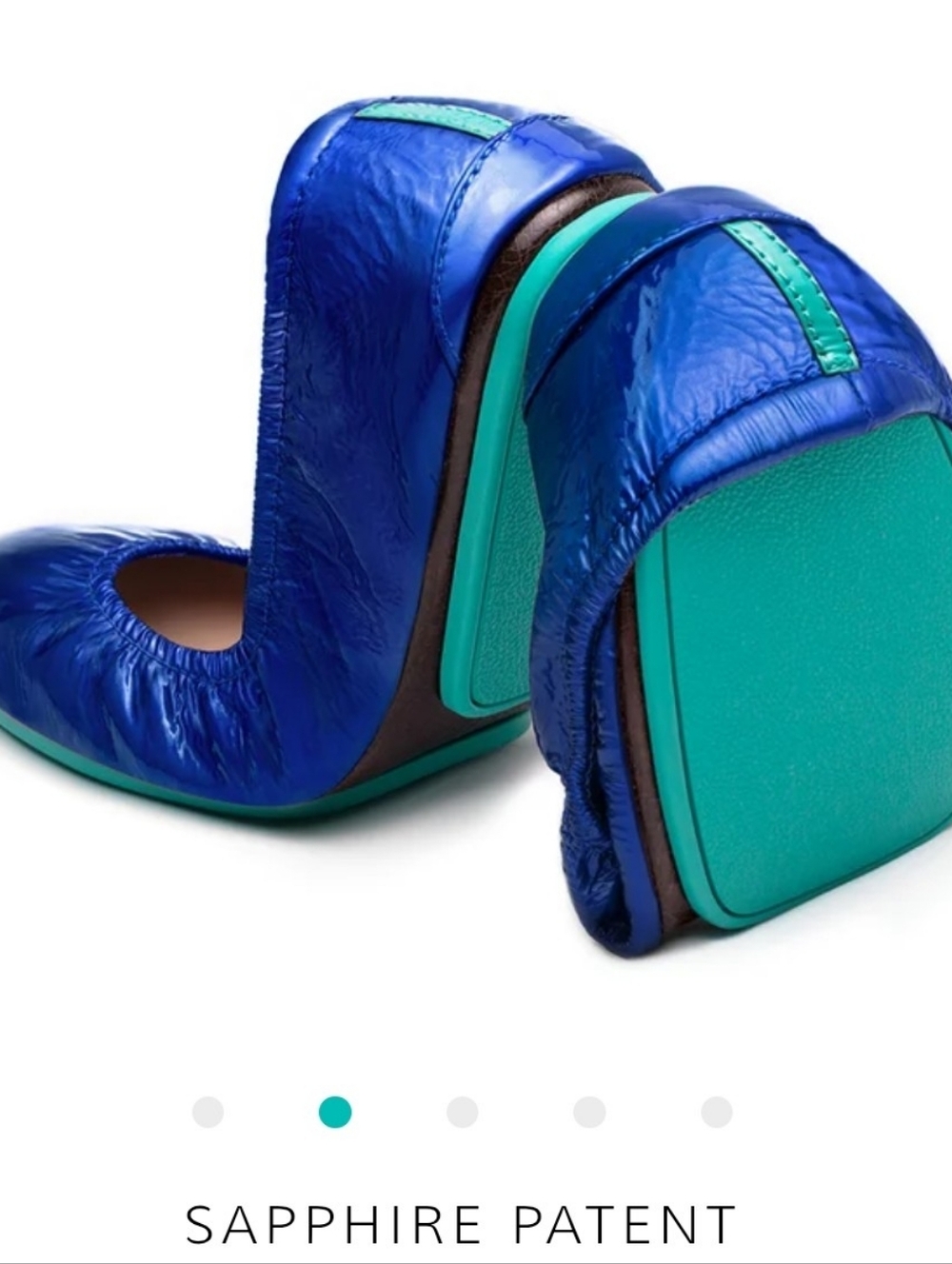 Tieks Sapphire Patent Ballet Flats - Size 13